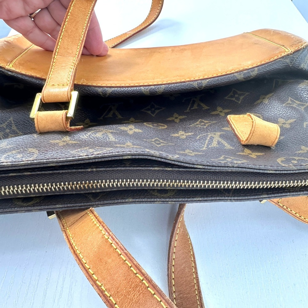 Louis Vuitton 2001 Cabaspiano Monogram Tote Bag France Broken Strap Loop - Picture 15 of 16